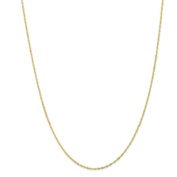 Children's 1.1mm, 10k Yellow Gold, Singapore Chain Necklace, 14 Inch - Picture 3 of 8